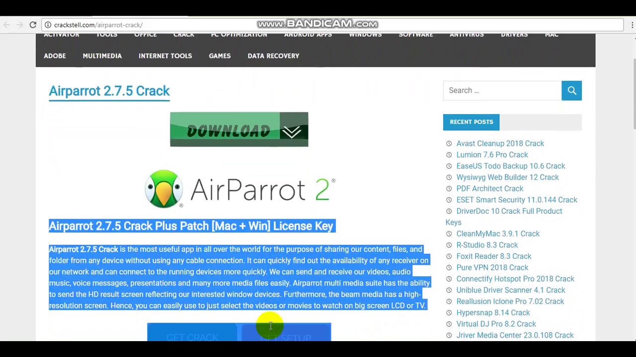 Airparrot Version 2.7.5 Serial